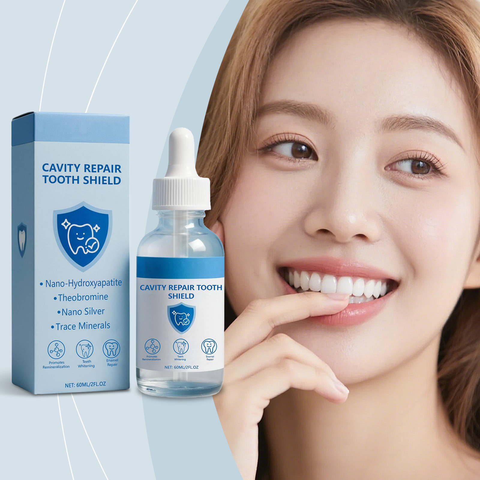Teeth Whitening Serum - Ремонт зубной сыворотки с полостью, уменьшение