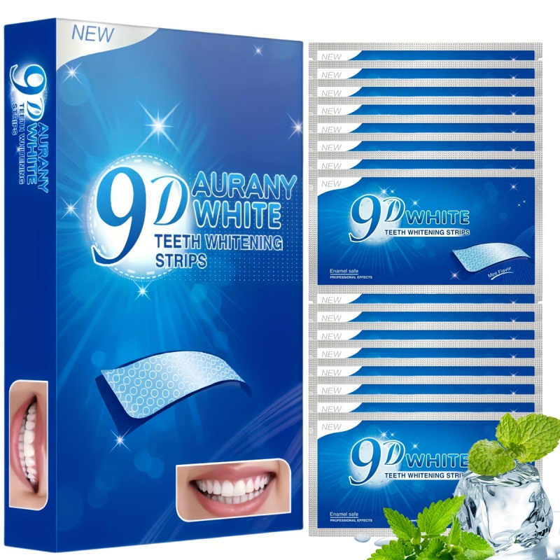Teeth Whitening With Peroxide - 21 пара 9D белых полосок для
