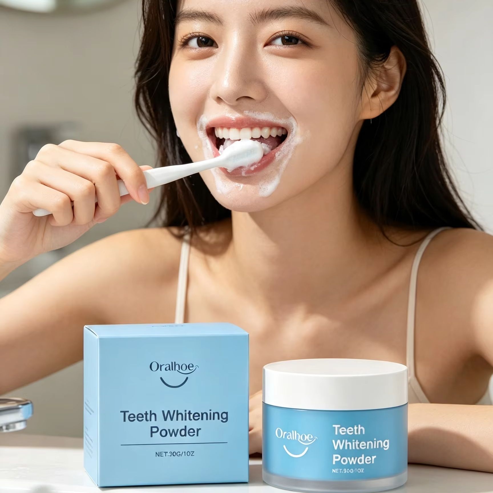 Teeth Whitening Zimba - Зубной порошок Oralhoe для чистки зубов,