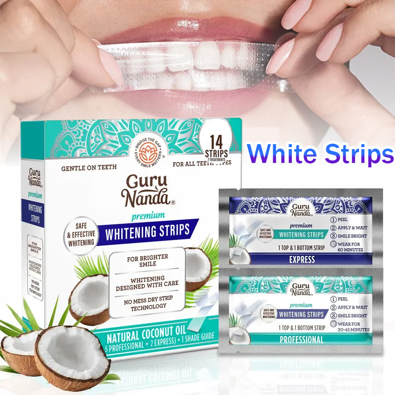 Teeth Whitening Serum - 1/2/3 упаковки отбеливающих полосок с кокосовым